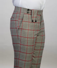 Load image into Gallery viewer, John- Gray and Red Plaid