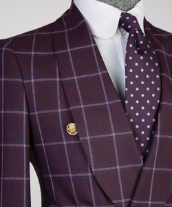 CJ-Maroon Plaid