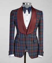 Load image into Gallery viewer, Spence- Red &amp; Blue Plaid
