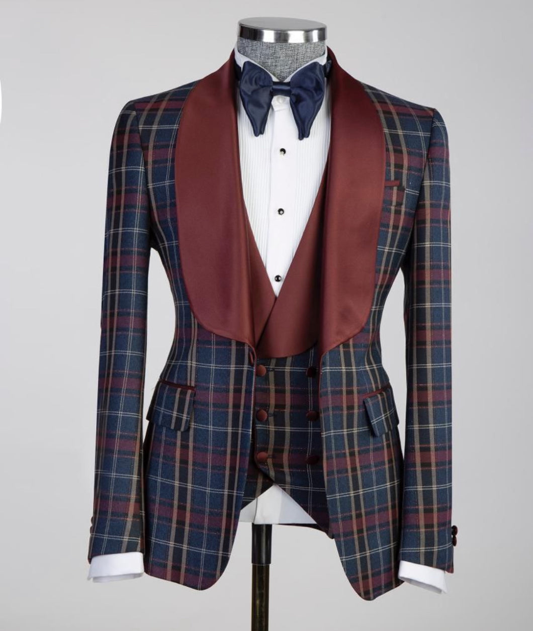 Spence- Red & Blue Plaid